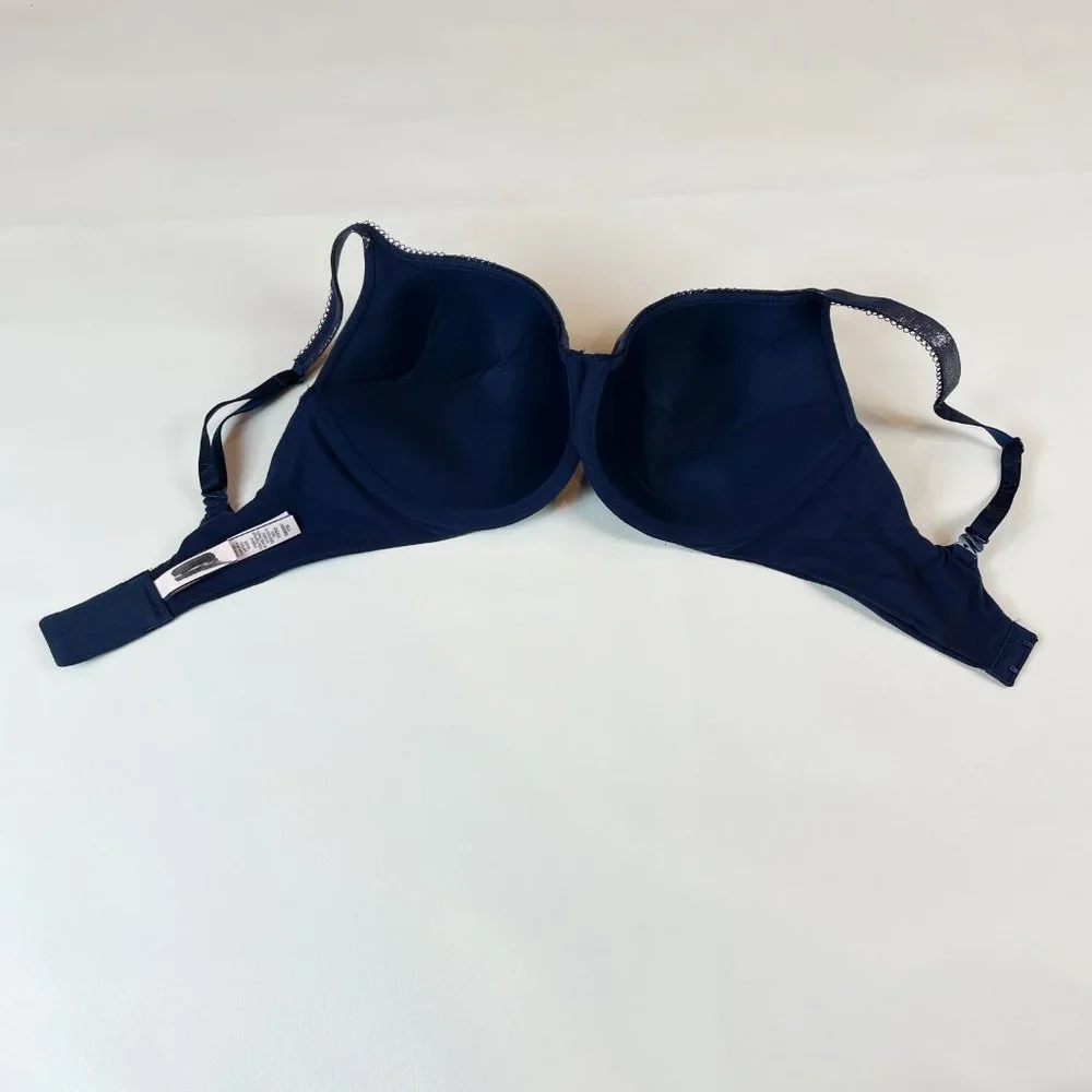 NWOT Victoria's Secret Bra 32DDD Body By Victoria Lined Perfect Coverage Blue